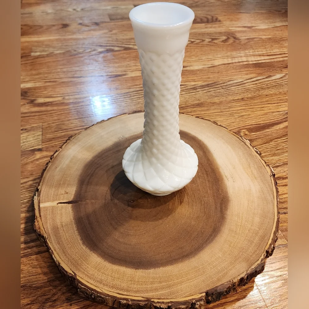 Vintage Milk Glass Bud Vase